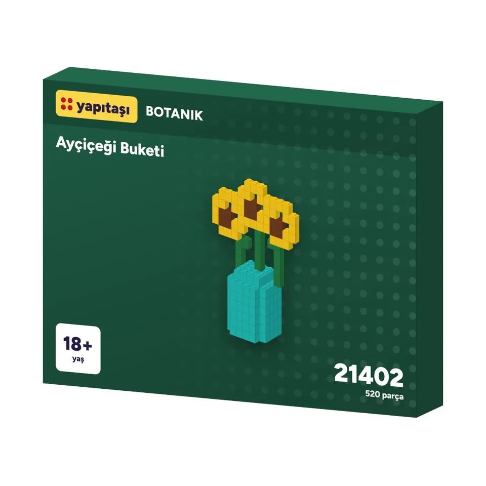 21402 Yapıtaşı Botanik Ayçiçeği Buketi