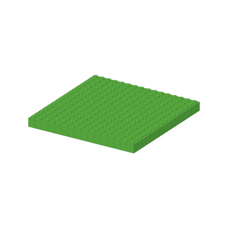 21602 Yapıtaşı Klasik Yapım Plakası 32x32 Yeşil