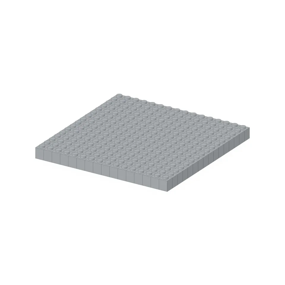 21604 Yapıtaşı Klasik Yapım Plakası 32x32 Gri