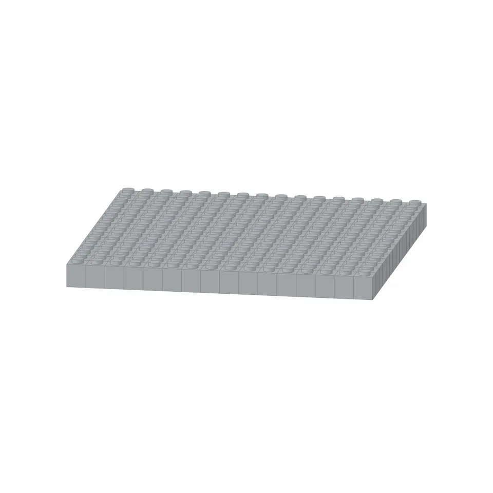 21604 Yapıtaşı Klasik Yapım Plakası 32x32 Gri